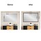 Amanti Art Mirror Makeover Bathroom Mirror Frame Border Kit - Fully Assembled Peel and Stick Frame - Mirror NOT Included - Rustic Plank Narrow Trim